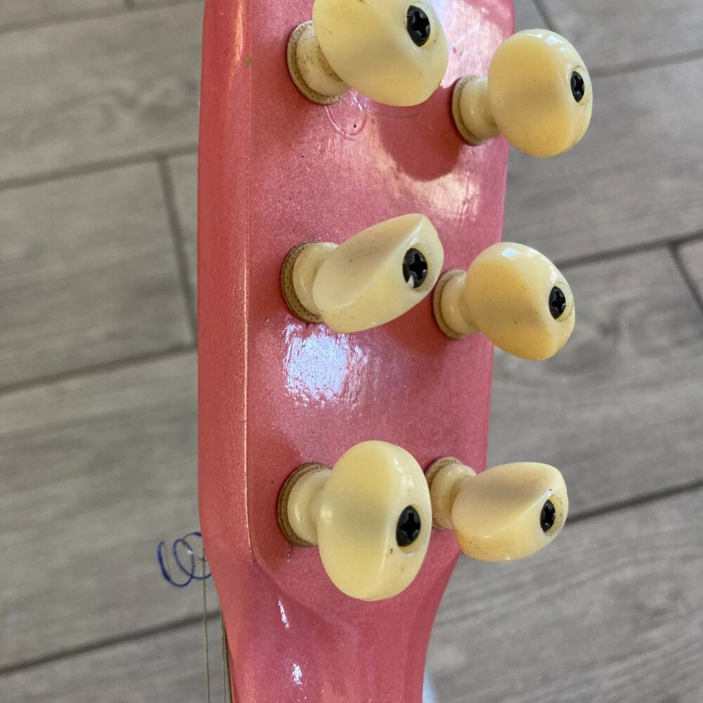 Retro Pink 6 String Ukulele - Picture 6 of 11